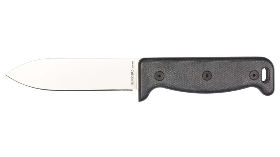 Ontario Knife S35VN Black Bird Fixed Blade Knive, 5in, S35VN, Micarta, 7503