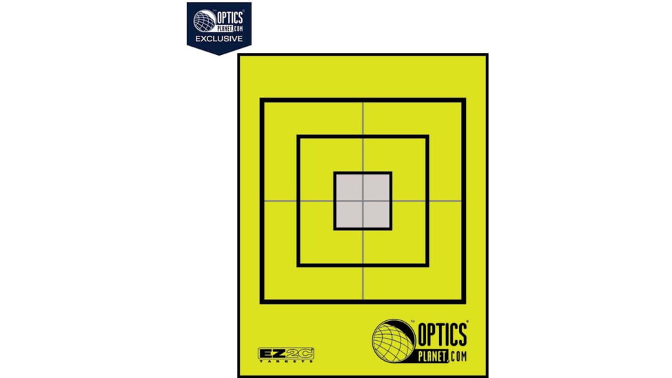OP Exclusive - EZ2C Targets Self-Adhesive Mini 3.5in Square Bullseye on 4.25x5.5in Yellow and Black Ink, Tear-Off Pad of 15, Yellow, EZ2CM02Y