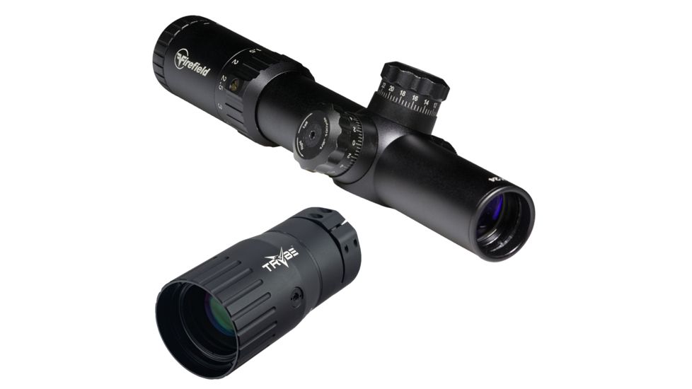 OP Exclusive - Firefield Close Combat 1-4x24 Rifle Scope FF13060 w/ Trybe Optics Enhancer - Magnification Doubler
