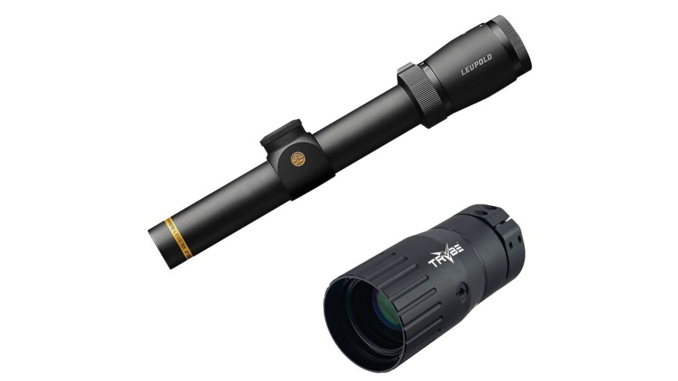 OP Exclusive - Leupold VX-5HD 1-5x24mm Rifle Scope, 30mm, Matte Illuminated FireDot 4 Fine, 171385 w/ Trybe Optics Enhancer - Magnification Doubler