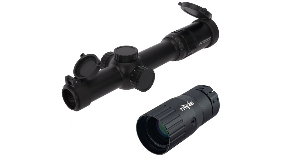 OP Exclusive - Primary Arms SLx 1-6X24mm FFP Scope w/ ACSS Raptor 5.56 Reticle, Black, PA1-6X24FFP-R-5.56 w/ TRYBE Optics Enhancer - Magnification Doubler