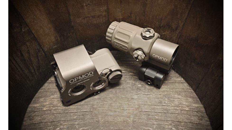 EoTech OPMOD Red Dot Reticle Hybrid Sight IOP Holosight w/ 3X G33 Magnifier, Tan, HHS-2 OP