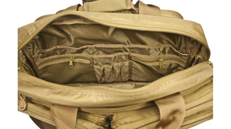 OPMOD MCS 1.0 Modular Brief Case roomy main section, admin panel, pockets, Coyote