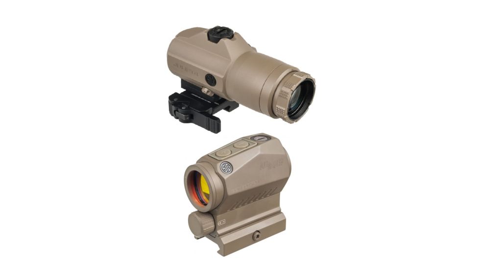 SIG SAUER OPMOD Romeo5 X 1x20mm Compact Red Dot Sight, 2 MOA Dot Reticle w/Red Dot Magnifier, Flat Dark Earth