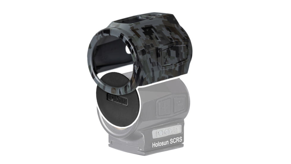 OpticGard Holosun SCRS Scope Cover, Gunmetal Gray Camo, One Size, OGHSCRSDEG85