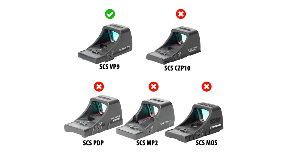OpticGard Scope Cover For Holosun SCS VP9, Black, OGHSCSVP902