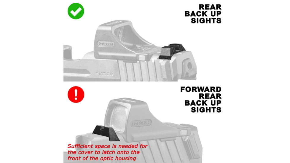 OpticGard Scope Cover For Holosun SCS VP9, Black, OGHSCSVP902