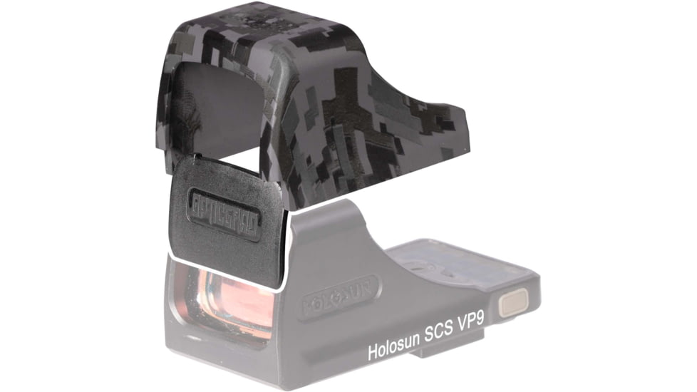 OpticGard Scope Cover For Holosun SCS VP9, Gunmetal Gray Camo, OGHSCSVP9DEG85