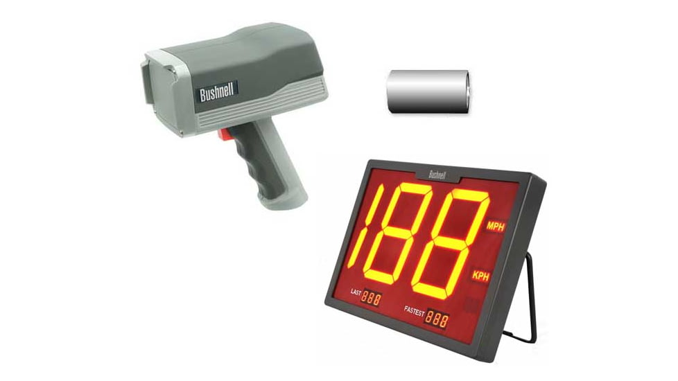 OpticsPlanet Exclusive Bushnell Sports Kit - Speedster 3 Radar Gun, FREE Batteries, Wireless SpeedScreen