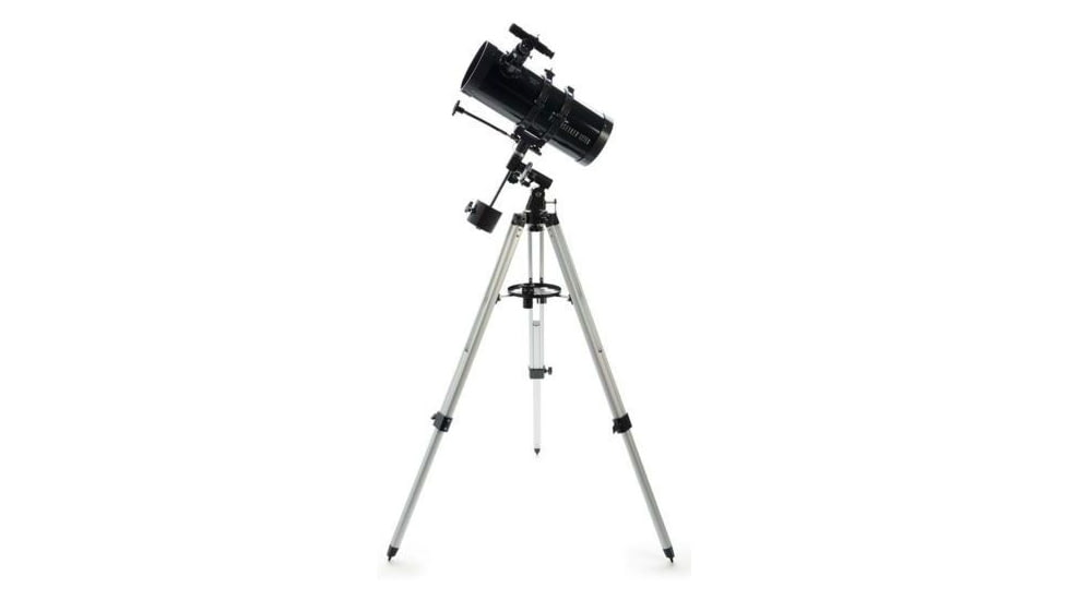 OpticsPlanet Exclusive Celestron PowerSeeker 127EQ Telescope w/Smartphone Adapter, Black, 21049-OP-DS