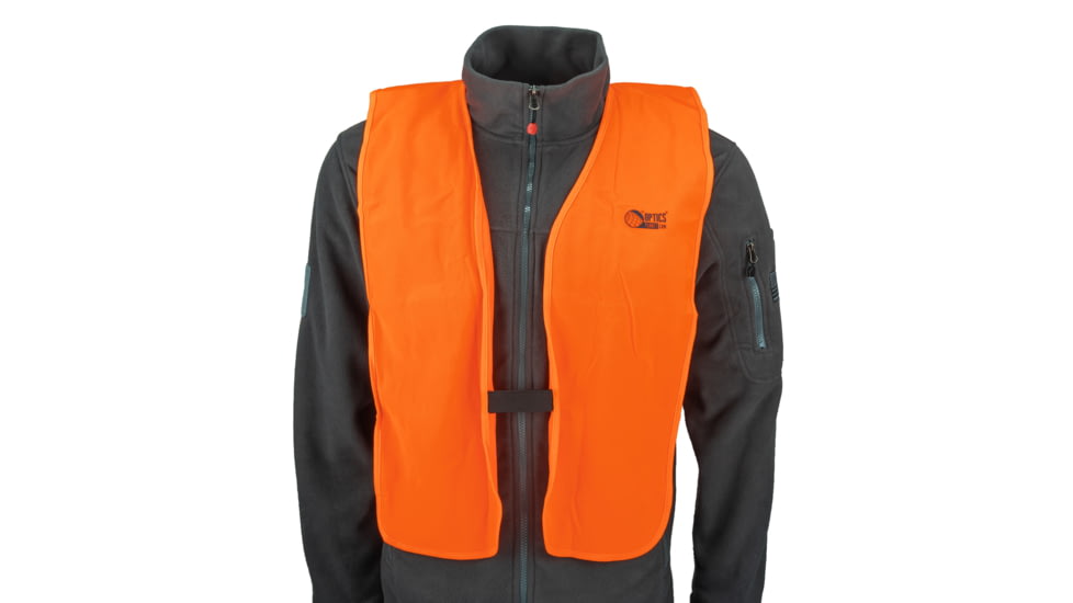 OpticsPlanet Exclusive OpticsPlanet Blaze Orange Hunting Safety Vest, Blaze Orange, Chest 38-48in, 15752-OP