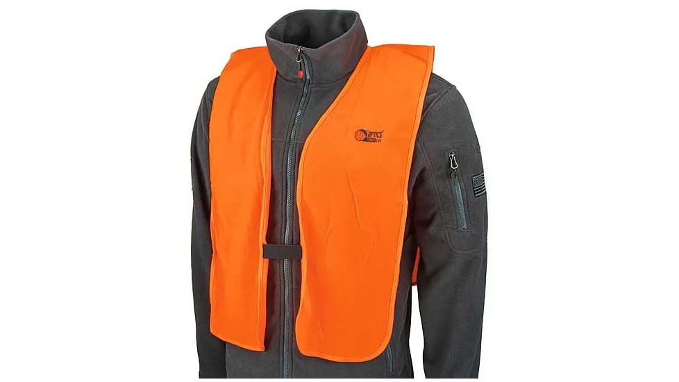 OpticsPlanet Exclusive OpticsPlanet Blaze Orange Hunting Safety Vest, Blaze Orange, Chest 38-48in, 15752-OP