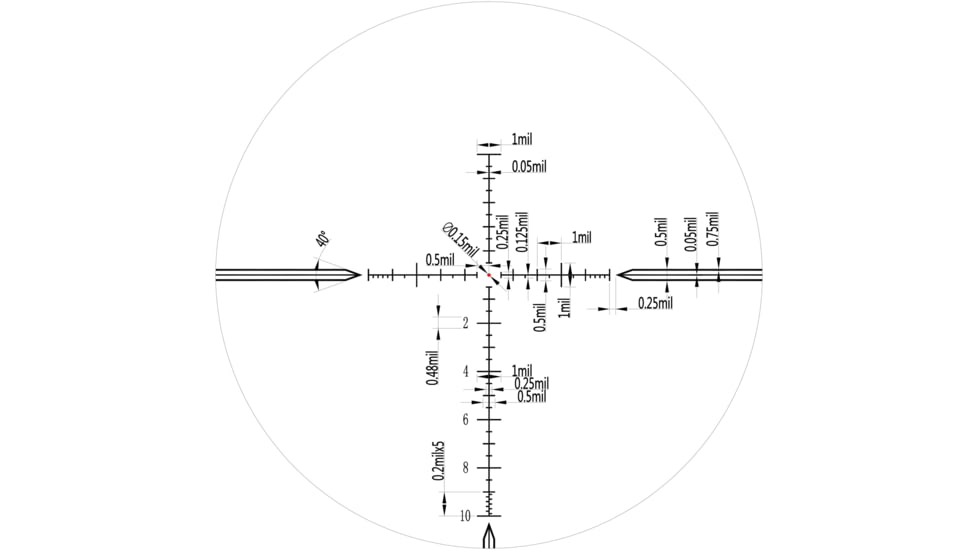 OpticsPlanet Exclusives Viridian Mylex 4-24x50mm Rifle Scope 30mm Tube FFP, MPX1 Reticle, MRAD, 981-0043