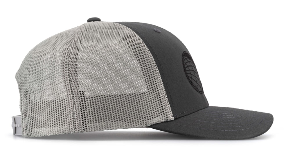 OpticsPlanet Trucker Hat Embroidered Logo, Charcoal/Grey, OPLChar/Gr-Ch/Gr