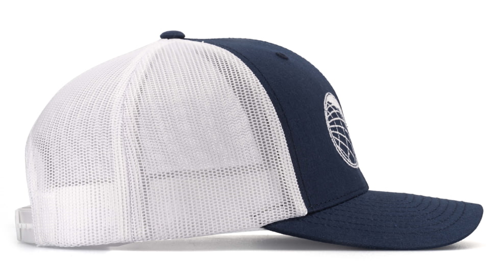 OpticsPlanet Trucker Hat Embroidered Logo, Dark Navy/White, OPLDk Navy/Wh-Da Ny/Wh