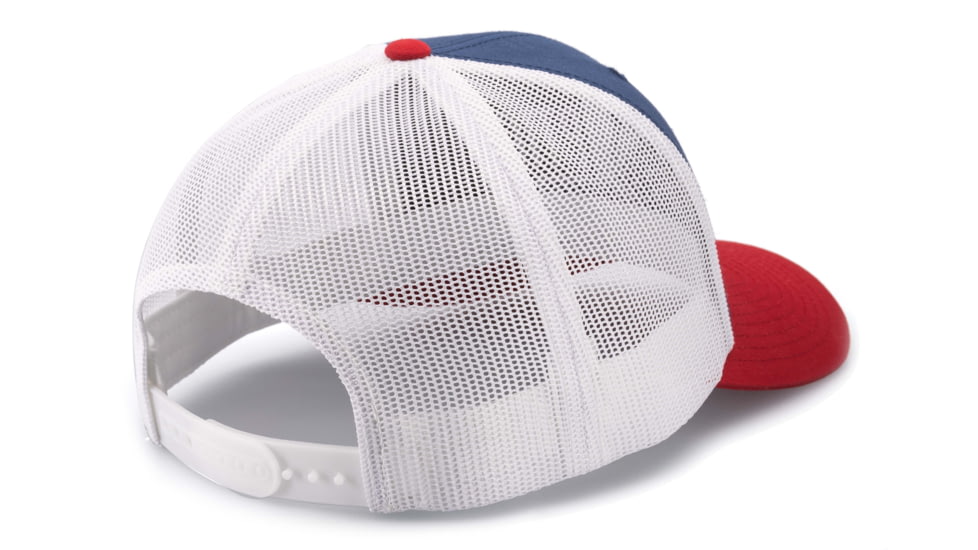 OpticsPlanet Trucker Hat Embroidered Logo, Lt. Navy/White/Red, OPLLt. Na/Wt/Red-Lt. Na/Red