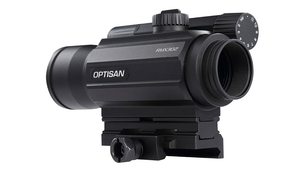 Optisan Precision Sports Optics RMX302 1x30mm Rifle Red Dot Sight, 2 MOA, Black, 37573