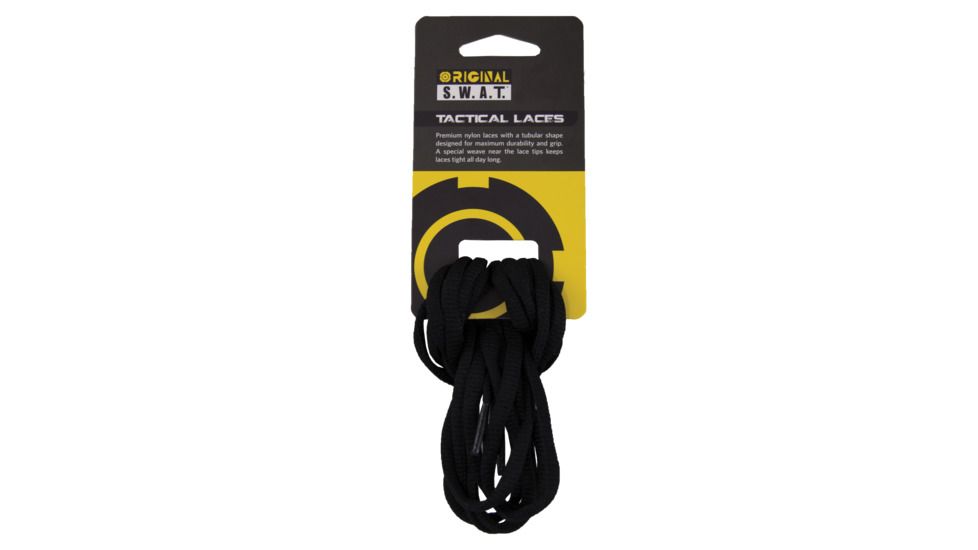 Original Swat TACTICAL ShoeLACES, Black 503321-LACE-TACT-BLK-68