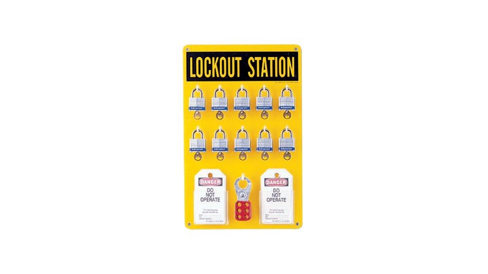 Brady 10 Lock Station W/locks Tags 262-65680, Unit PK