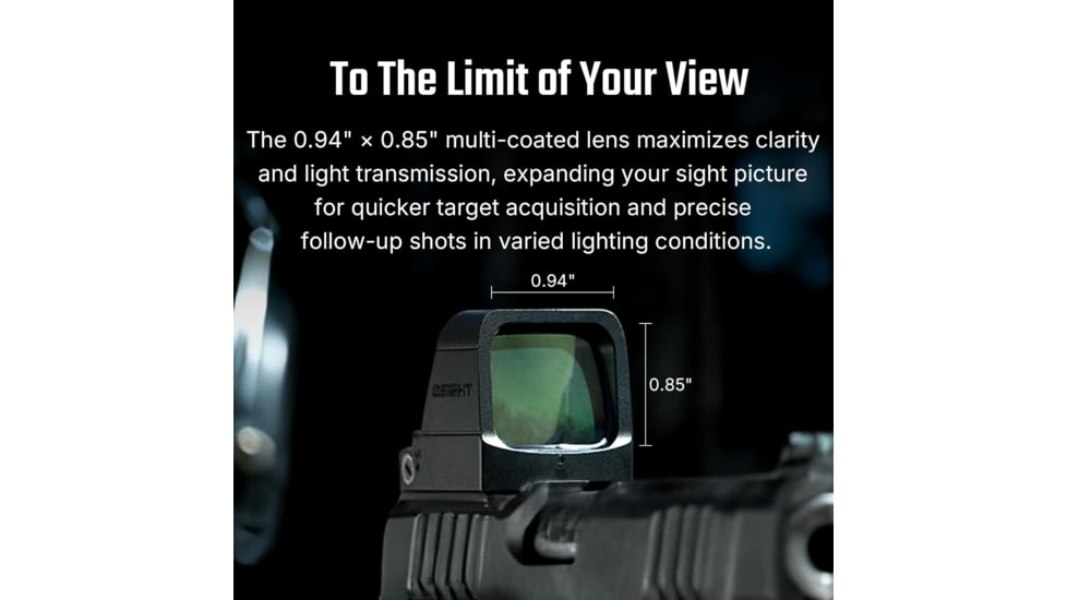Osight X 3 MOA Reflex Red Dot Sight w/ Magnetic USB-C Rechargeable Charging Cover