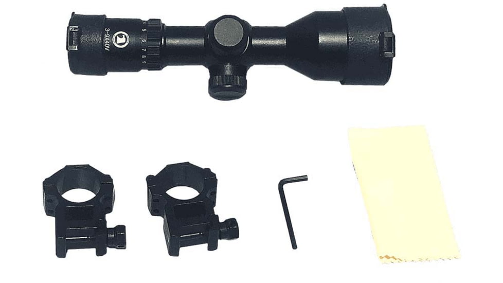 Osprey Global Compact 3-9x40 Illuminated Rifle Scope, MilDot Reticle, Black, CP3-9x40MD