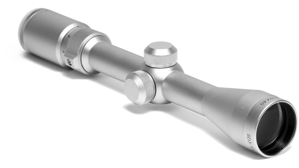 Osprey Global Standard 3-9x40mm LPVO 1in Tube Rifle Scope, Second Focal Plane, Sniper Reticle, Silver, SDS3-9X40S