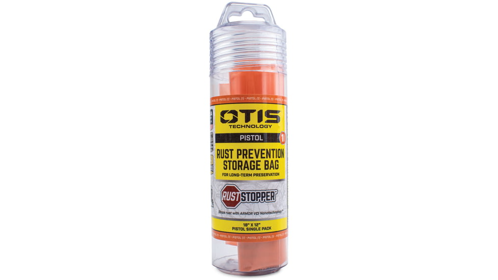 Otis Technology Rust Stopper Rust Prevention Storage Bag - 1 Pack Pistol, Orange, 12inx 18in, FG-VCB-P1