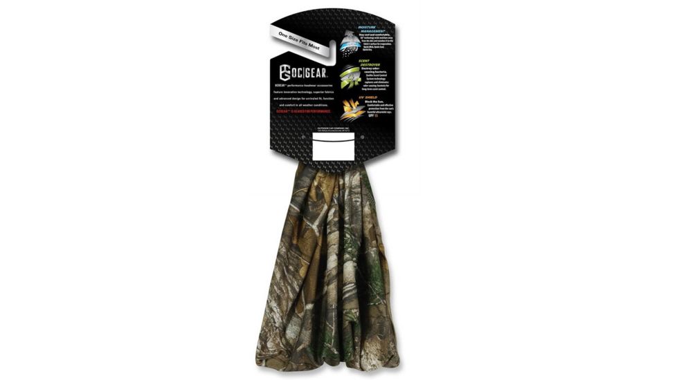 Outdoor Cap Camouflage Neck Tube 4 Ways, Mossy Oak Country, One Size, 127862-MossyOak