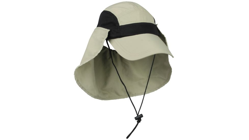 Outdoor Cap Khaki Runner Hat Neck Guard, Khaki / Black, One Size, 80789