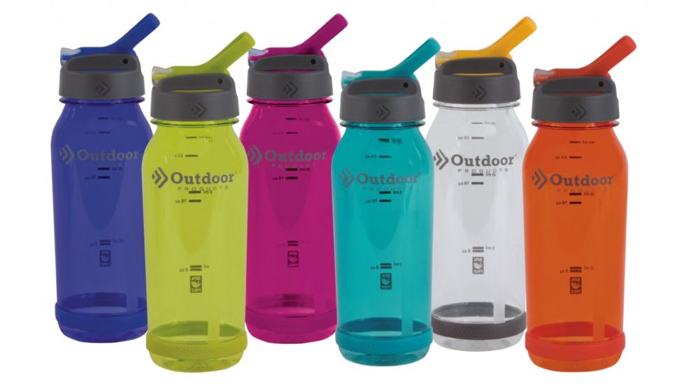 Outdoor Products Triton Flip Top Water Bottle, 25.36 fl oz, Silicone, SURF BWT075OPSURFOP