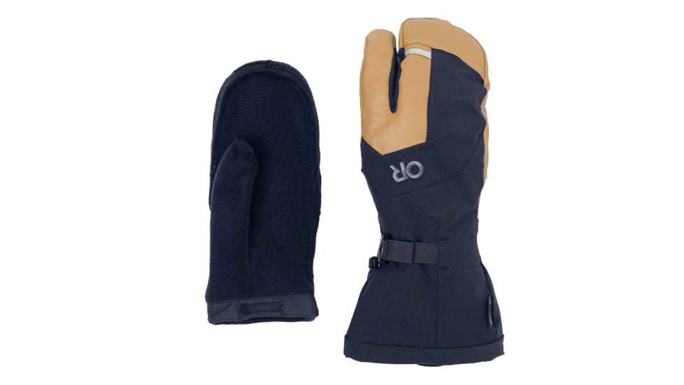 Outdoor Research Arete Modular Gore-Tex 3-Finger Gloves, Black/Dark Natural, Small, 3221532508006