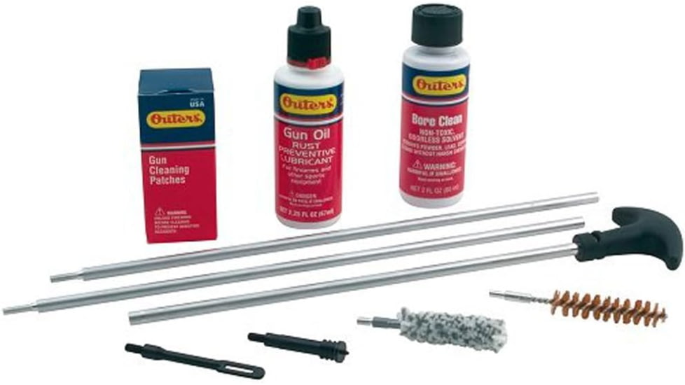 Outers Pistol Cleaning Kits Aluminum Rods - Box - Pistol, 40 Thru 45 Cal 10mm
