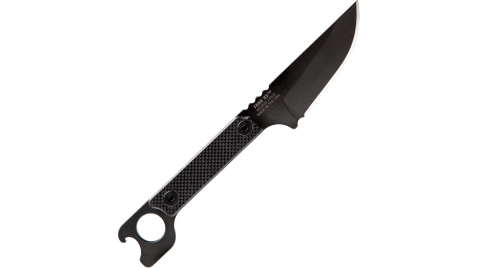 Outlier Knife Company Fang V3 Fixed Blade Knives, 2.5in, 80CRV2 Steel, Straight Back, G10 Handle, Black, OKC114CB001