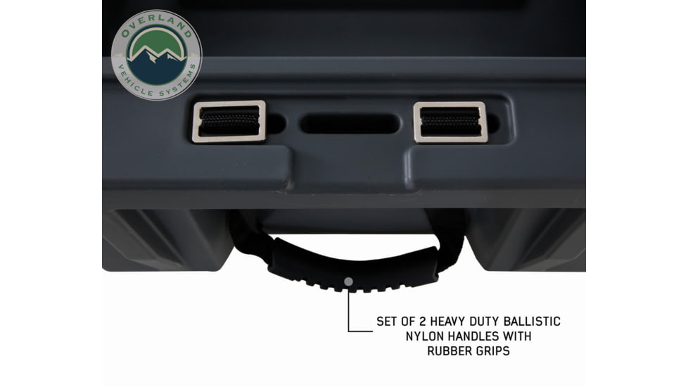 Overland Vehicle Systems D.B.S. Dry Box w/ Wheels, Drain and Bottle Opener, Dark Grey, 95 QT, 40100011