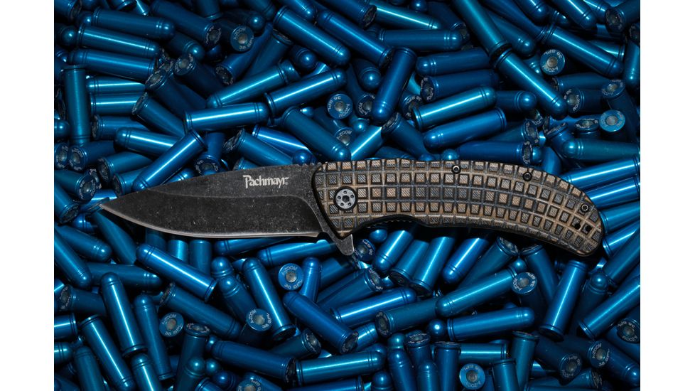 Pachmayr Grappler Folding Knife, 8Cr14Mov Steel Blade, Grappler G-10 Handle, Green/Black, 04292
