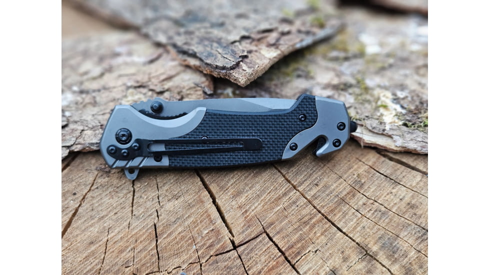 Paladin 3 in 1 Multifunctional Rescue Knife, 3.75 in Blade, Stainless Steel, PE-3IN1-MRK-2027