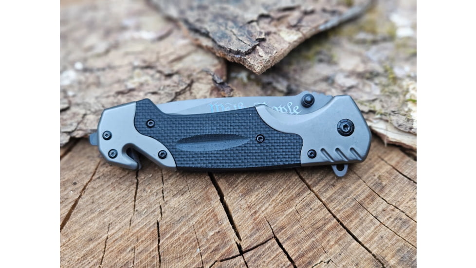 Paladin 3 in 1 Multifunctional Rescue Knife, 3.75 in Blade, Stainless Steel, PE-3IN1-MRK-2027