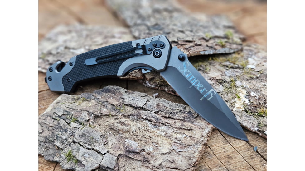 Paladin 3 in 1 Multifunctional Rescue Knife, 3.75 in Blade, Stainless Steel, PE-3IN1-MRK-2027