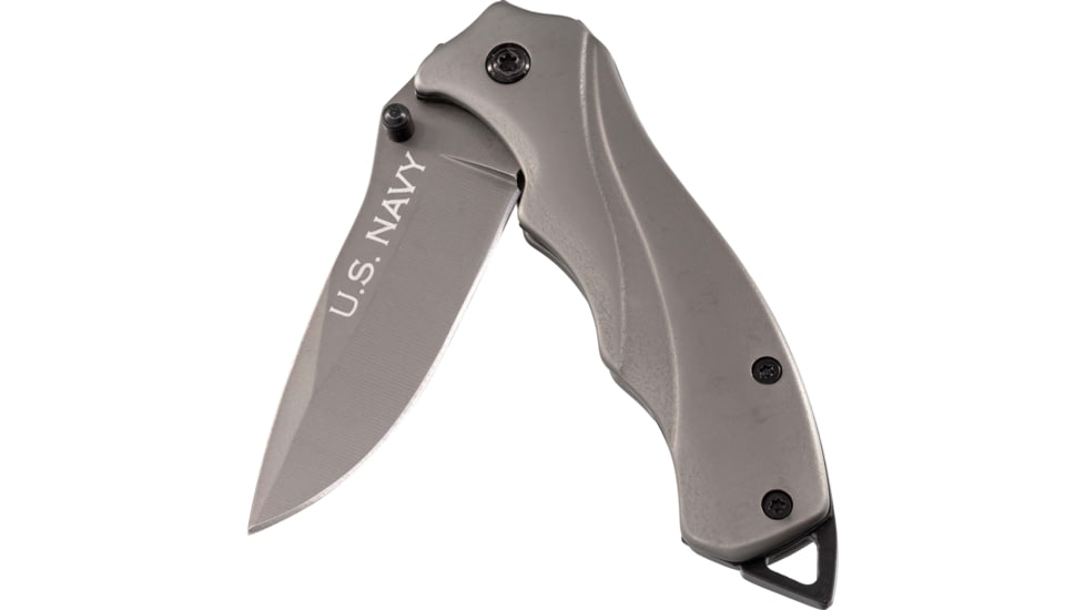 Paladin EDC Folding Knife - Navy, 2.5in, Stainless Steel, Drop Point, Titanium, PE-KN-8512-NAV