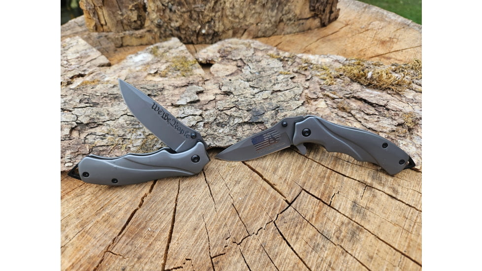 Paladin Titanium Coated Pocket Folding Knife, 2.5 in Blade, Stainless Steel, Titanium, PE-TPK-2031