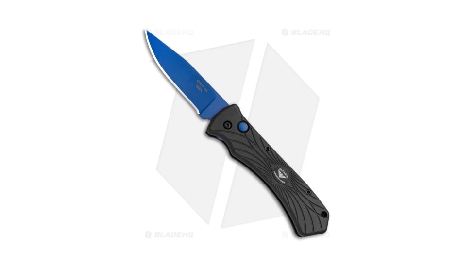 Paragon ERT Automatic Folding Knife, 3.50in, CPM 154 Steel, Clip Point Blade, Aluminum Black Handle, Blue/Black, 8.125in, BHQ-51790