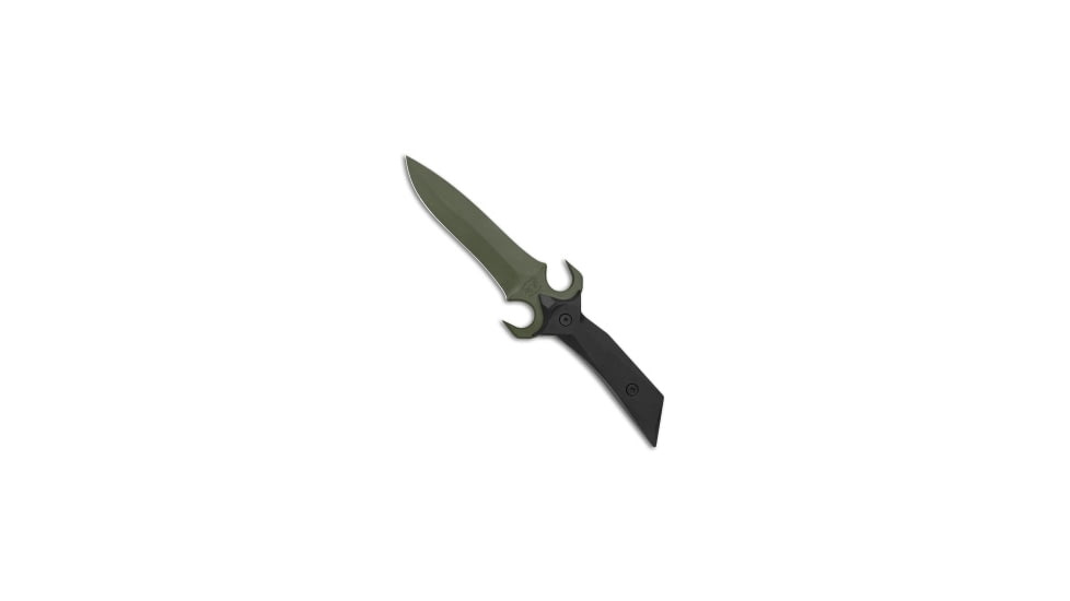 Paragon Paragon A-2 Fighter Fixed Blade Knife Dagger Black Aluminum 5.5" Green, Black, A2, adult, BHQ-134555
