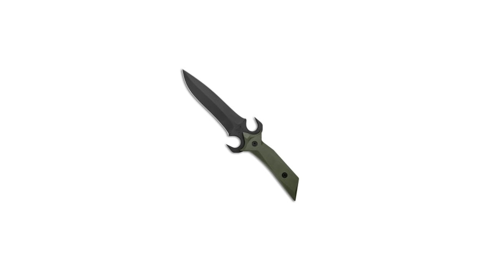 Paragon Paragon A-2 Fighter Fixed Blade Knife Dagger Green Aluminum 5.5" Black, Green, A2, adult, BHQ-134554