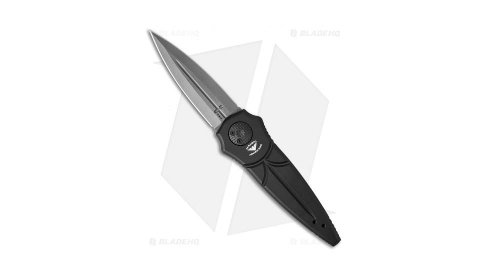 Paragon Warlock Enchanter Folding Knife, 3.875in, CPM S30V, Dagger Blade, Aluminum Black Handle, Cross Bead Blast, Gray/Black, 9.375in, BHQ-34561