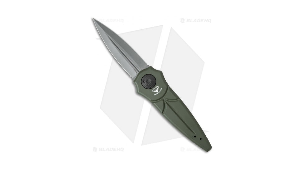 Paragon Warlock Enchanter Folding Knife, 3.875in, CPM S30V, Dagger Blade, Aluminum OD Green Handle, Gray/OD Green, 9.375in, BHQ-34471