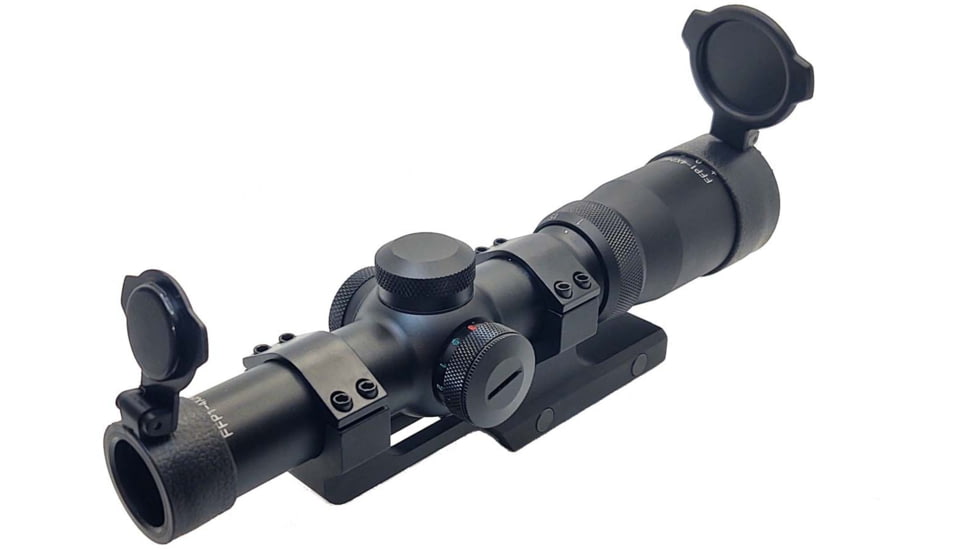 Patriot Optics Grit Rifle Scope, 1-4x24mm, 30mm, First Focal Plane, Crucible BDC or 16 MIL Dot Etched Glass Reticle, Matte Black, PO-S-1-4x24mmFFP