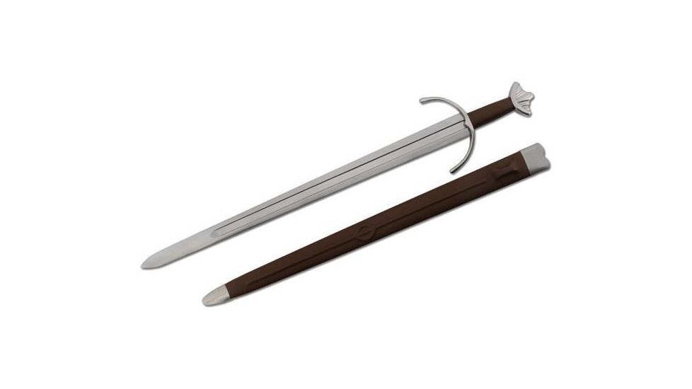 Paul Chen Cawood Sword, high carbon steel blade, leather wrapped scabbard PC2457