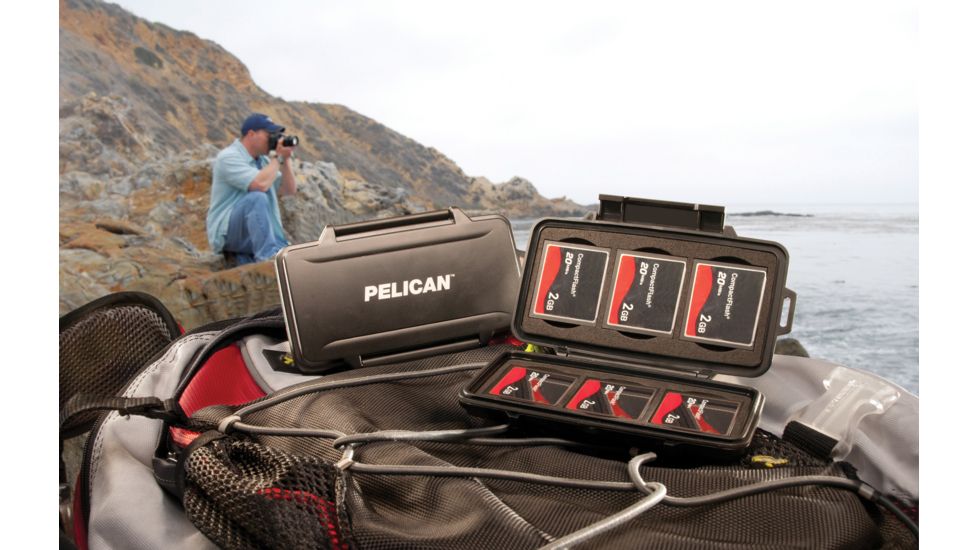 Pelican 0945 Memory Card Micro Cases for 6 Compact Flash Cards 0940-015-110