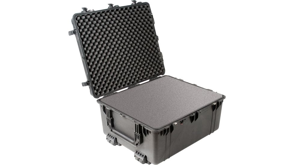 Pelican 1690 Transport Wheeled Crushproof Dry Box w/ Foam, Black 1690-000-110