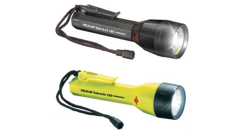 Pelican 2020 SabreLite Hi Intensity Recoil LED Flashlight, Black, Yellow